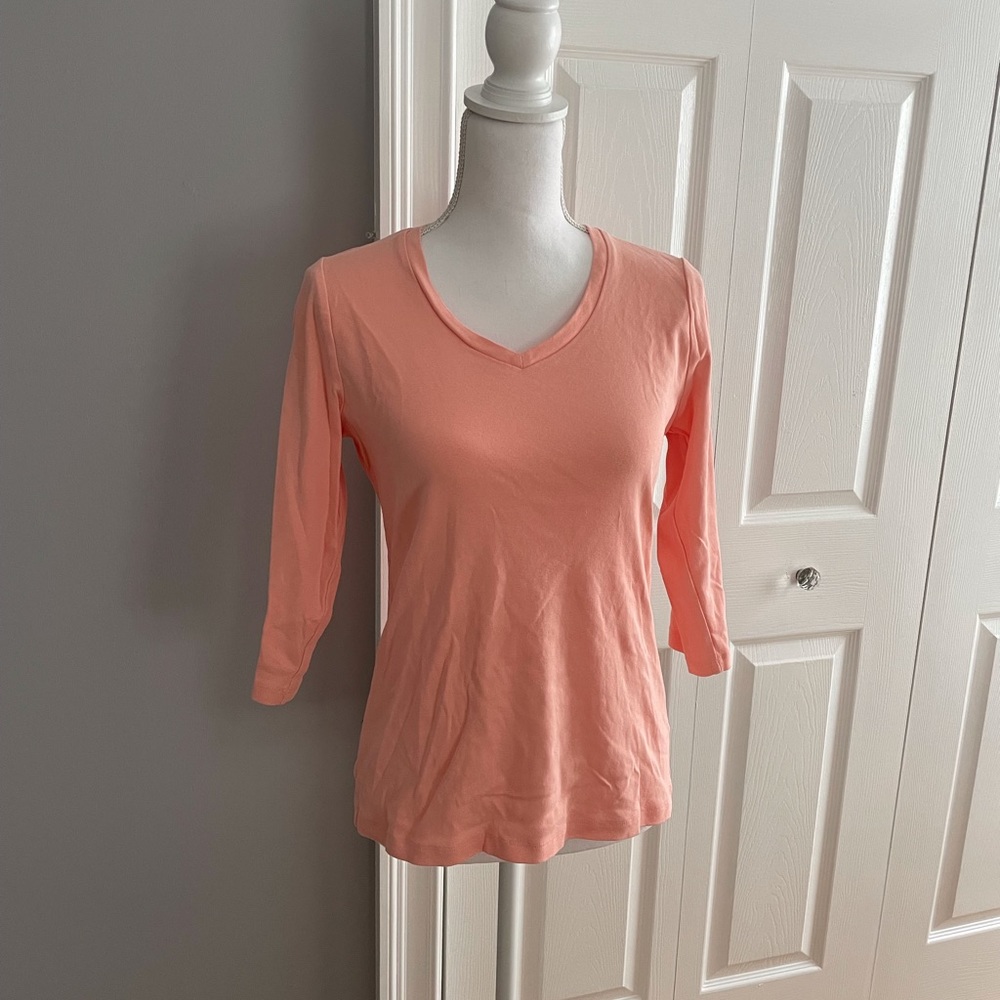 Peach 3/4 Long Sleeve Tee
